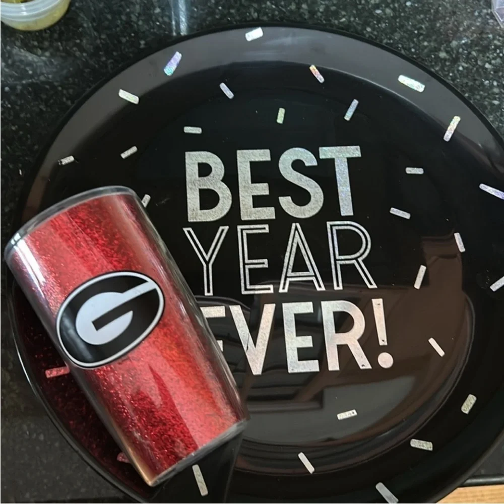 University of Georgia G Official Travel Mug New With Tags GO DAWGS SIC EM' SET 2